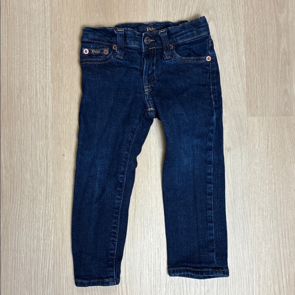 Polo Ralph Lauren Kids Dark Wash the Hampton Straight Jeans 2T